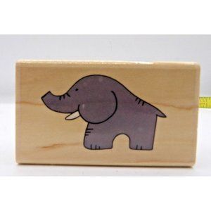 Stamp "Happy Elephant"  #D1006 Stampendous ©2000 2¾" x 1 ½"